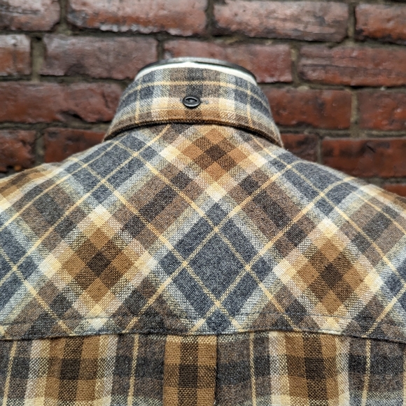 Men's Levi's Wool Slim Fit Plaid Button Up Flannel Shirt Size Small - Picture 7 of 10